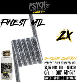 Psycho’s Finest MTL Coil V2 (3-Kern Clapton)