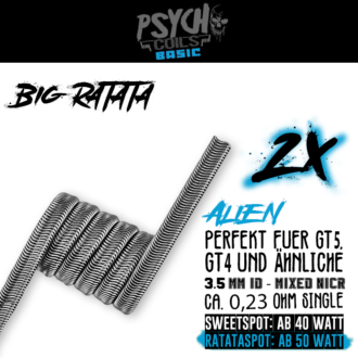 Big Ratata GT5 Coil - Handgefertigte Alien Coil für Taifun GT5 Verdampfer von Psycho Coils