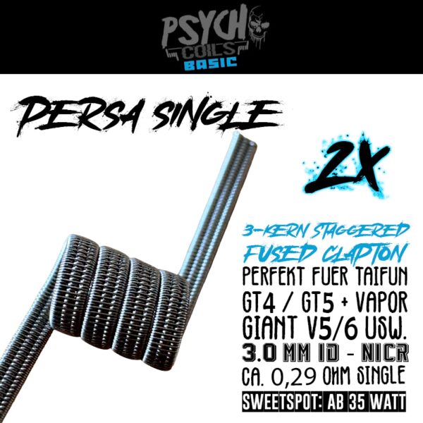 Persa Single - 3-Core SFC (Staggered Fused Clapton) - DL Coil - Handmade Coils