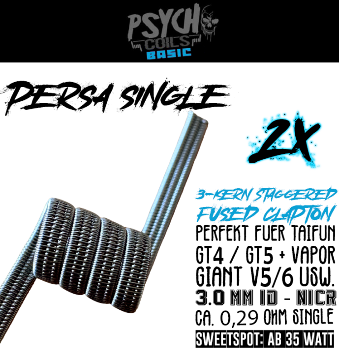3-Core Staggered Fused Clapton 3,0mm ID für GT4/5 , Vapor Giant etc.