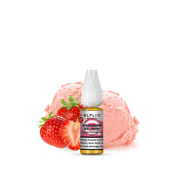 Elfliq by Elfbar Strawberry Ice Cream 20 mg Nikotinsalz Nicsalt Liquid